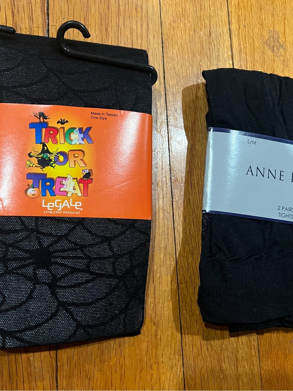 Black patterned Spider Web Tights - NWT Small